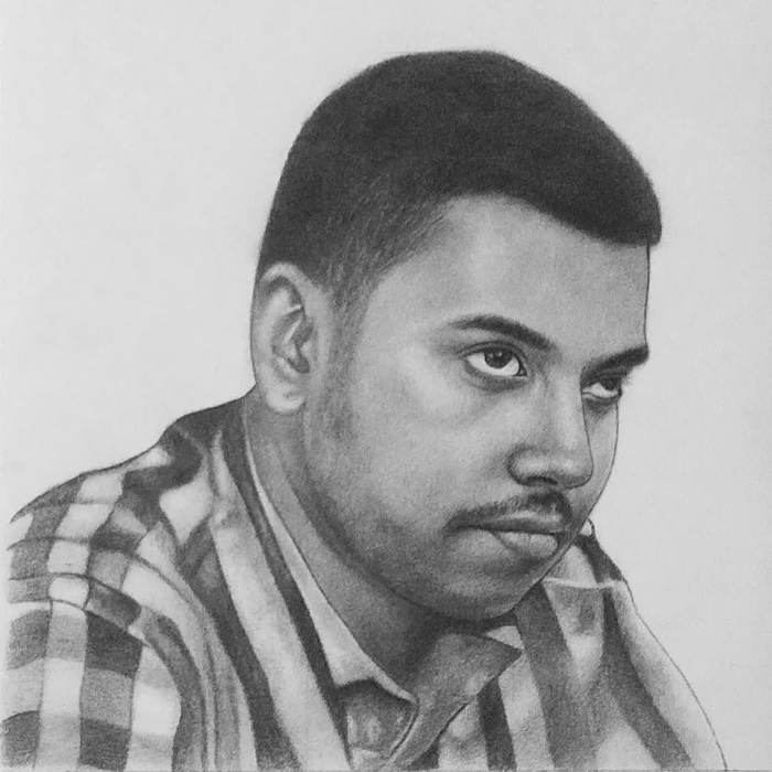 Pencil sketch young man portrait by Sumit Kumar sketch artist Patna Bihar